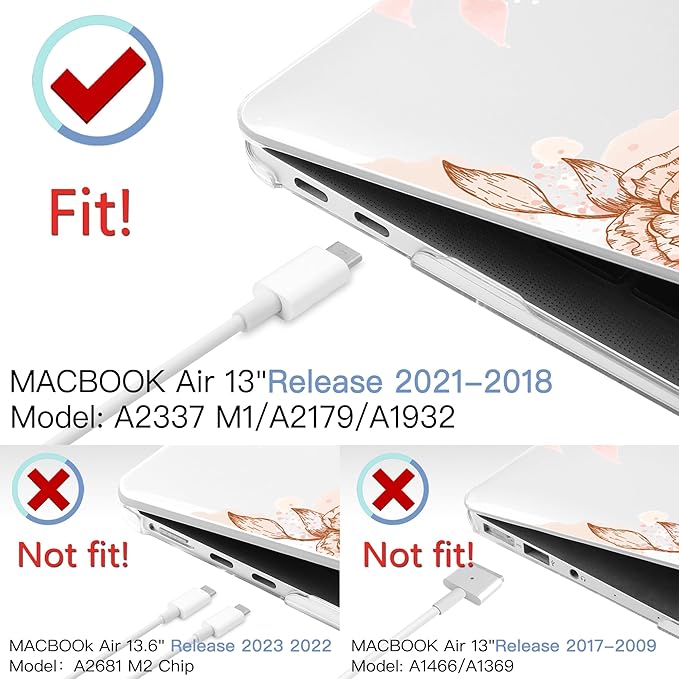 MEEgoodo for MacBook Air 13.3 inch Case 2021 2020 2019 2018 A2337 M1 A2179 A1932 - Image 2