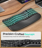 Nulea RT08 Wave Keys Wireless Ergonomic Keyboard - Image 3