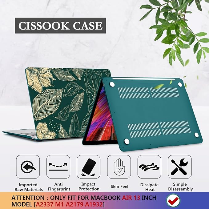 CISSOOK Compatible with MacBook Air 13 inch Case 2022 2021 2020-2018 Release M1 - Image 6