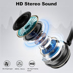Wantek USB Headset with Microphone, Type-c/USB/3.5mm Jack 3-in-1 PC Headset - Image 4