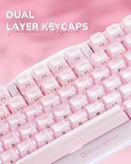 GravaStar Mercury K1 75% Pink Wireless Keyboard, Aluminum Alloy Exoskeleton - Image 3