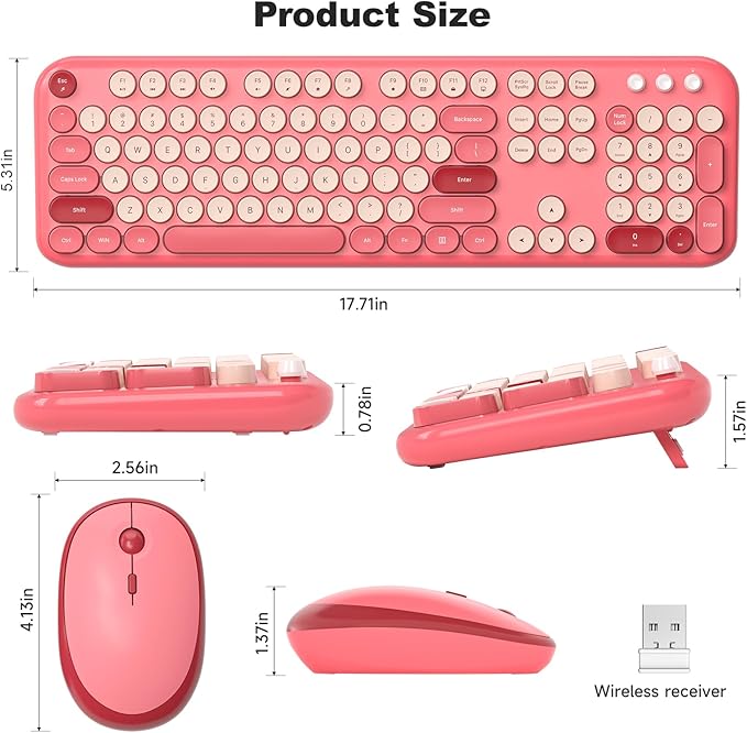KNOWSQT Wireless Keyboard and Mouse Combo - Image 7