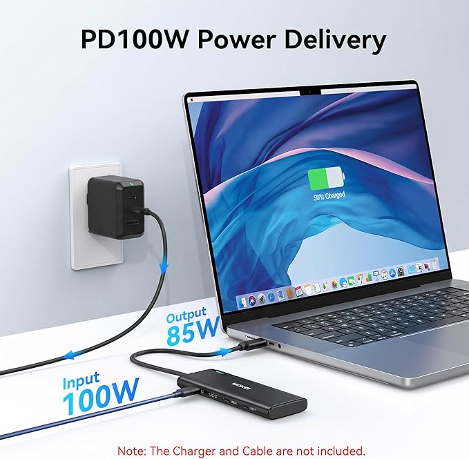 USB C to USB C Hub Dual Monitor, USBC Splitter - Image 5