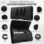 Leather Phone Holster for iPhone 17 Pro, 16 Pro, 15 Pro, XS – Belt Clip Case - Image 4
