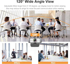 Wide Angle Webcam, 120 Degree Large View Spedal 920 Pro Video Conference Camera - Image 2