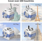 Universal Travel Adapter, International Plug Adapter, WAUDM All in One - Image 2