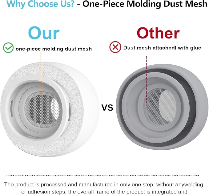 Compatible with AirPods Pro 2nd/1st Generation Silicon+Memory Foam Replacement - Image 5