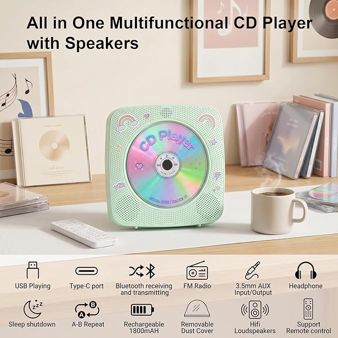 Gueray CD Player Portable Rechargeable: CD Players - Image 8