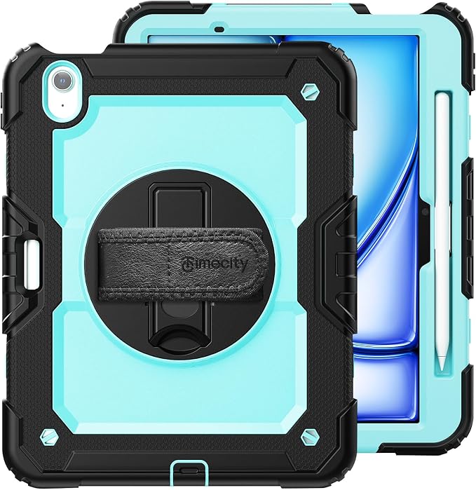 timecity Case for iPad Air 11 Inch M3/ M2, 360° Rotating Stand, Pencil Holder & - Image 9