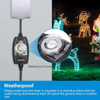 DEWENWILS Outdoor Light Timer Waterproof, 24-Hour Programmable Plug in Timer - Image 6