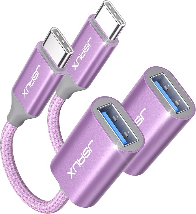 JSAUX USB C to USB 3.0 Adapter, USB C Male to USB Female OTG Cable Adapter by JSAUX