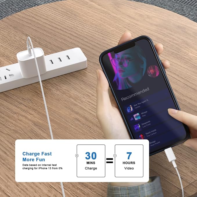 Matsusho iPhone Charger Fast Charging 10 FT, 2 Pack 20W USB C Wall Charger Block - Image 9