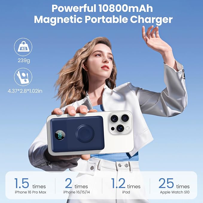 Magnetic Portable Charger 10800mAh - Image 2