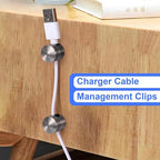 2 Sets Charger Holders for Cords, Adhesive Metal Cord Clips, Cable Management - Image 4