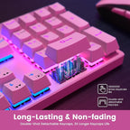 RisoPhy Mechanical Gaming Keyboard, RGB 104-Key Ultra-Slim Backlit USB Wired - Image 7