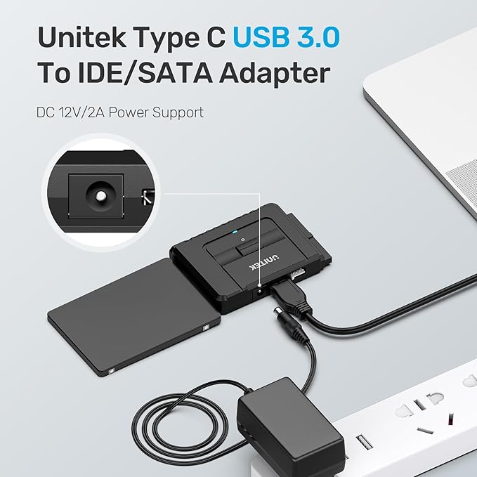 Unitek USB C to IDE and SATA Converter External Hard Drive Adapter Kit - Image 5