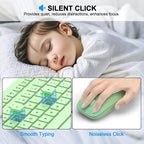 Wireless Keyboard and Mouse Combo, Full-Size Silent Ergonomic Keyboard and - Image 5