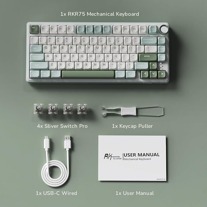 RK ROYAL KLUDGE R75 Mechanical Keyboard Wired - Image 8