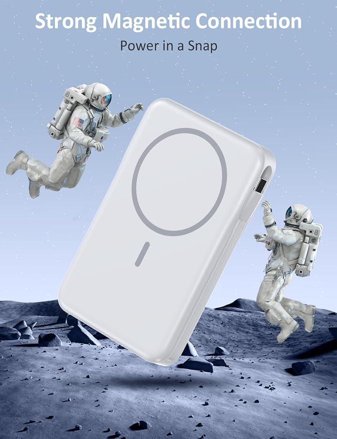 Magnetic Portable Charger, 10000mAh Power Bank, 5 in 1 Portable Charger - Image 2