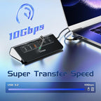 USB C Hub Ethernet, 10Gbps USB C Docking Station 10-in-1 - Image 4