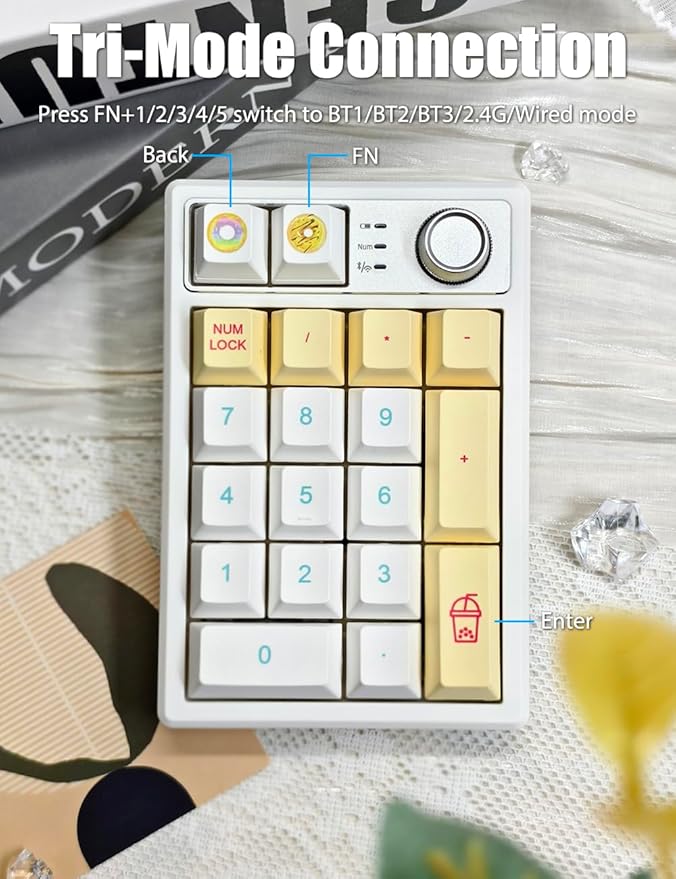 Gasket Creamy Mechanical Numpad Programmable Macro Keypad Wireless - Image 2