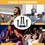 4-Channel Wireless Microphone System, UHF Compact Cordless Mic Set w/ 4x10 - Image 7
