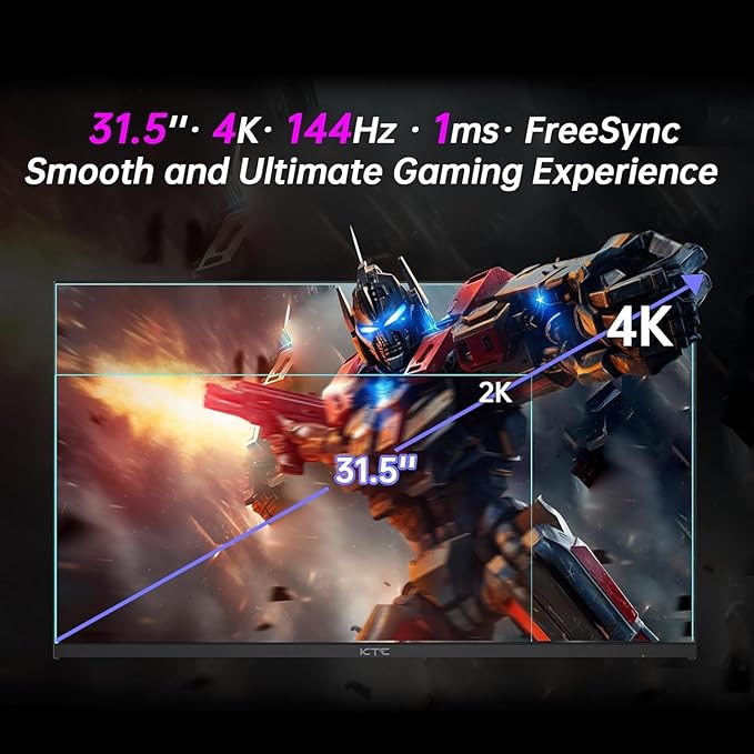 KTC 32 Inch 4K Mini LED Monitor, Fast IPS, HDR1000 144Hz 1ms MPRT Gaming Monitor - Image 6