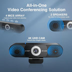 EMEET 3-in-1 4K Webcam with Microphone and Speaker, C980 PRO 60°-98° Wide Angle - Image 2
