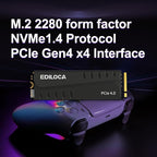 1TB PS5 SSD with Heatsink PCIe Gen4 NVMe M.2 Gaming SSD, 7400MB/s Read - Image 2
