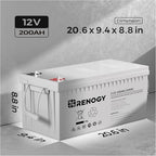 Renogy Deep Cycle AGM Battery 12 Volt 200Ah, 3% Self-Discharge Rate, 2000A Max - Image 6