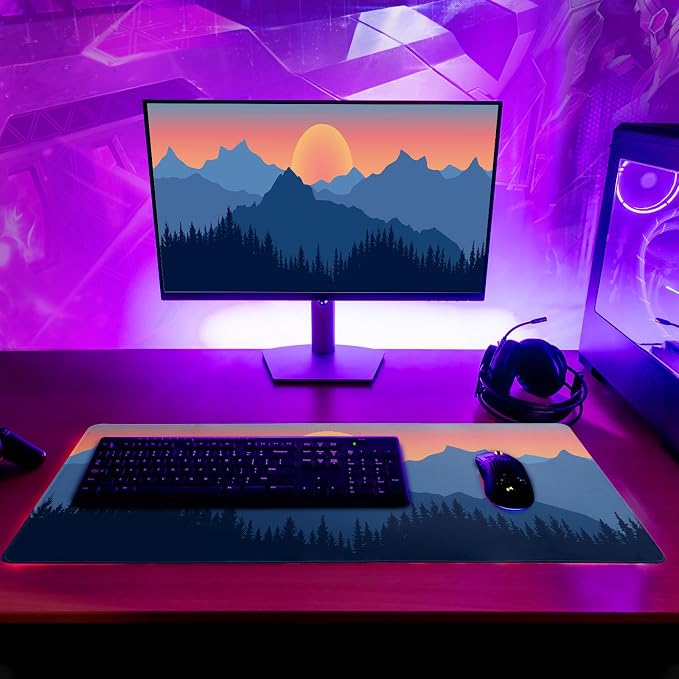 Japanese Mountain Landscape Gaming Mouse Pad Extended Large Mousepad - Image 6