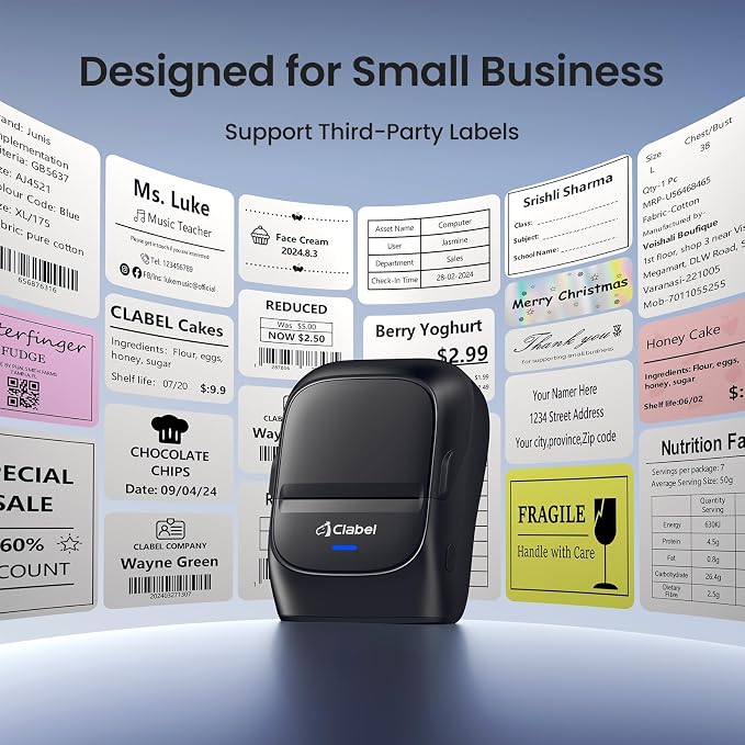 CLABEL Thermal Label Maker Machine: 221B Bluetooth Label Maker Machine - Image 2