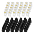 MECCANIXITY 30pcs Cat6 RJ45 Pass Through Connectors, RJ45 Connector 8P8C Gold by MECCANIXITY