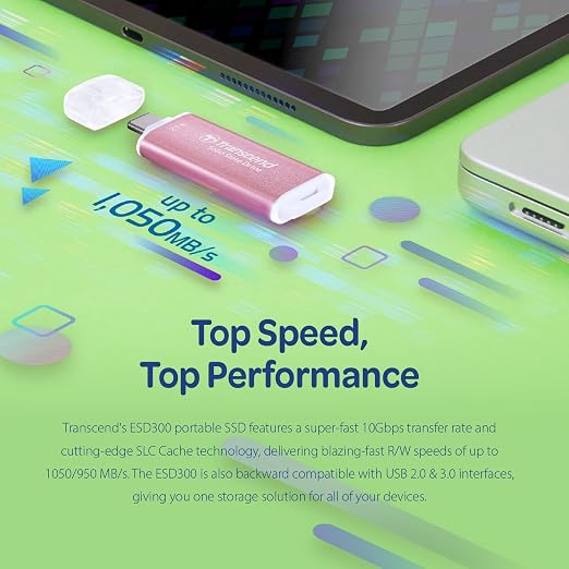 Transcend 512GB External SSD, USB 3.2 Gen2, Portable SSD - Image 5