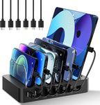 Charging Station for Multiple Devices: 68W 6 Port 20W Fast Phone Charger Dock by CLEVERBRIGHT