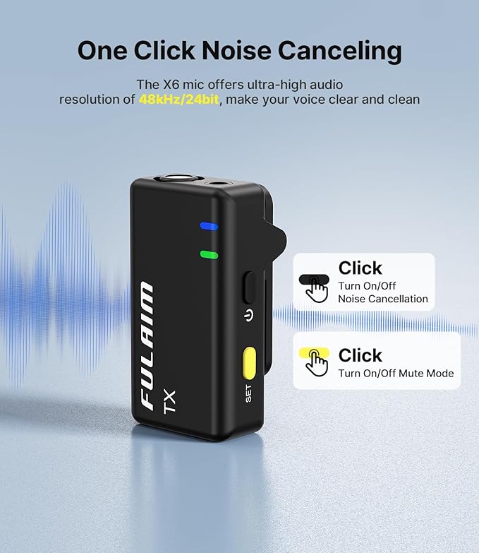 FULAIM X6 Wireless Lavalier Microphones - Image 3