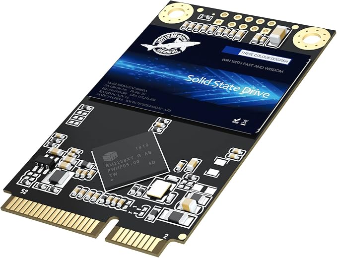 Dogfish mSATA SSD 1TB 3D NAND TLC SATA III 6 Gb/s, mSATA Internal Solid State by THREE+COLOUR+DOGFISH