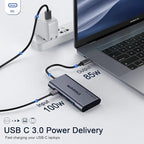 USB C Hub, QGeeM USB 4k to HDMI Adapter, 7 in 1 USB-C Dongle - Image 4