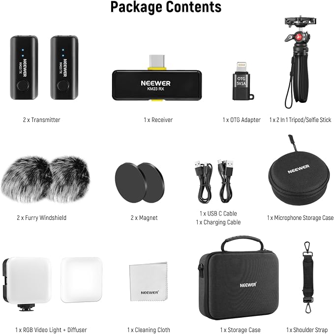 NEEWER PA048 Vlogging Kit for iPhone Android Podcast YouTube - Image 8