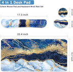 4-in-1 Large Gaming Mouse Pad, Keyboard Wrist Rest Pad & Wrist Support Mousepad - Image 3