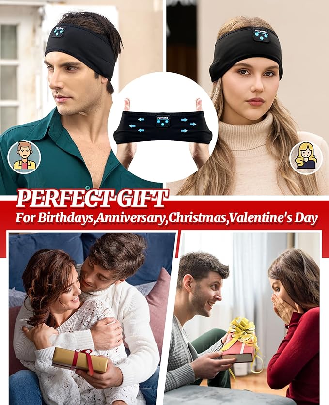 Perytong Sleep Headphones Bluetooth Headband Wireless Headphone Headband - Image 8