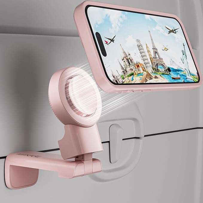 MiiKARE Travel Essentials Magnetic Airplane Phone Holder, Universal Handsfree by MiiKARE