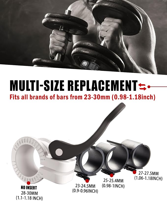 Mini Barbell Clips 1 inch I Multi-Size Adjustable Barbell Collar I 1 inch - Image 2