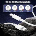 3-Pack 60W USB C to USB C Cable, Type C to Type C Cable, Fast Charging Cable - Image 7
