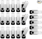 USB Flash Drive 2GB 100 Pack, Bulk USB 2.0 Flash Drives Thumb Drive Swivel by Maspen