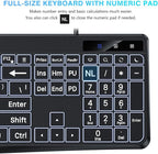 OMOTON Large Print Backlit Keyboard - Image 8