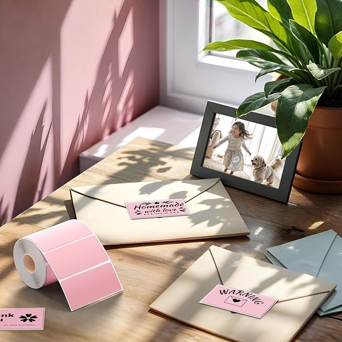 2.25x1.25 Inch Thermal Labels Pink, Holographic Sliver Barcode Thermal Labels - Image 6