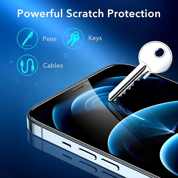 ESR 3 Pack for iPhone 12 Pro Max Screen Protector, 9H Hardness Tempered Glass - Image 4