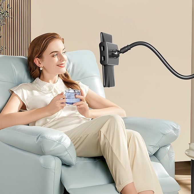Gooseneck Tablet Holder for Kindle Reading in Bed, Hands Free Desk Bedside Lazy - Image 7