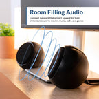 Cyber Acoustics USB-Powered 2.0 Speakers – Modern 2.0 USB C or A Computer - Image 3